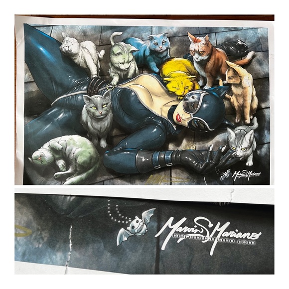 3 prints Marvin Mariano prints artists rendition of Cat Woman - Picture 3 of 11